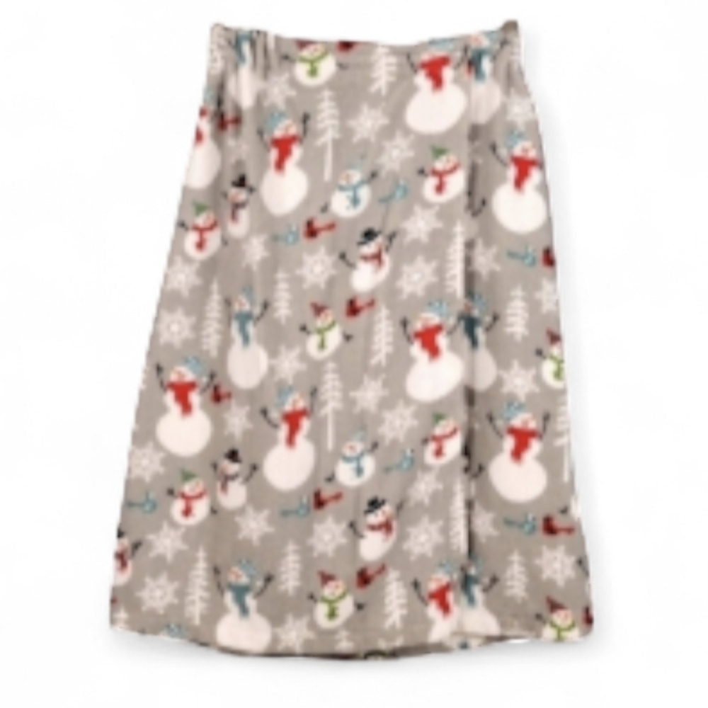 The big one Holiday  snow man  Snow Flakes  Print bath wrap